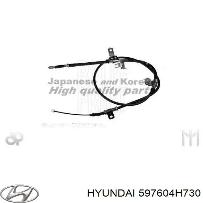 Трос ручного гальма задній, лівий Hyundai H-1 STAREX Starex (TQ) (Хендай H-1 STAREX)