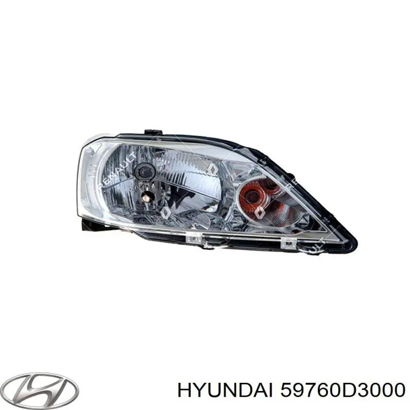 59760D3000 Hyundai/Kia Трос ручника задній лівий