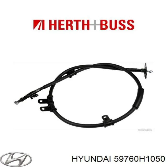 59760H1050 Hyundai/Kia трос ручного гальма задній, лівий