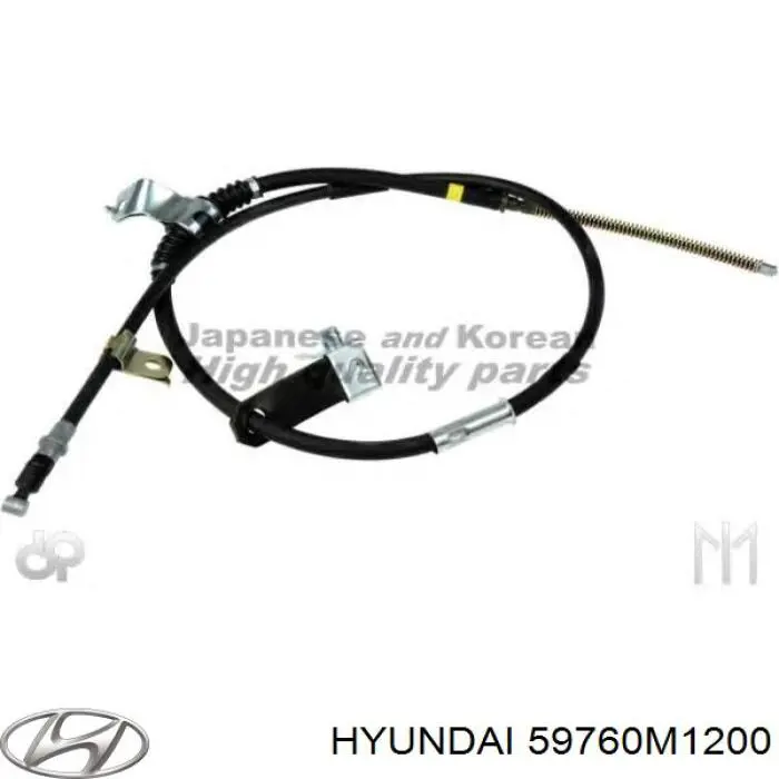 59760M1200 Hyundai/Kia Трос ручного гальма задній, лівий