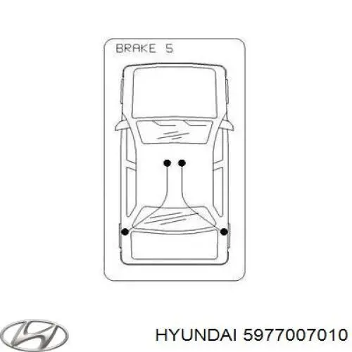 Трос ручника задній правий Hyundai/Kia 5977007010