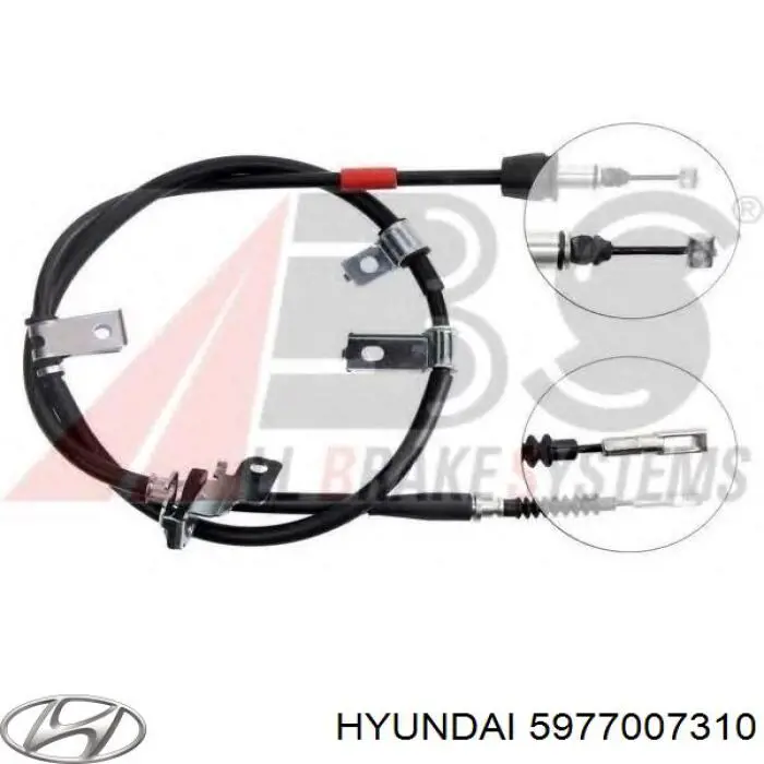 Купити 5977007310 Hyundai/Kia Трос ручного гальма задній, правий