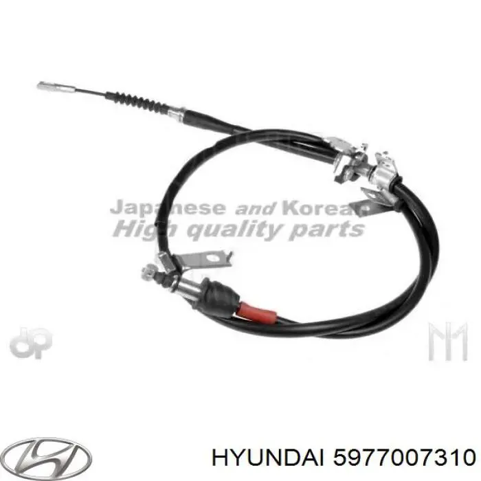 5977007310 Hyundai/Kia Трос ручного гальма задній, правий