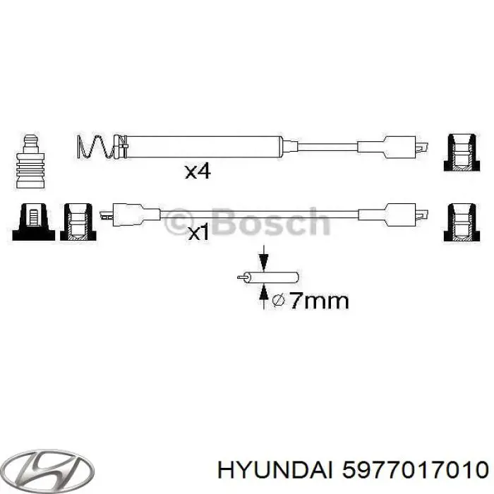 Трос стоянкового гальма задній правий Hyundai/Kia 5977017010 ціна, від 15.31 USD