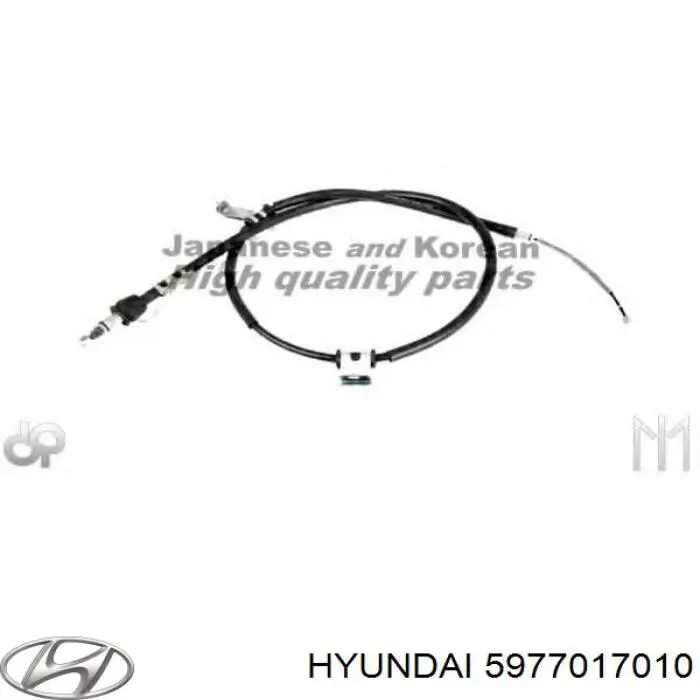 5977017010 Hyundai/Kia трос ручного гальма задній, правий