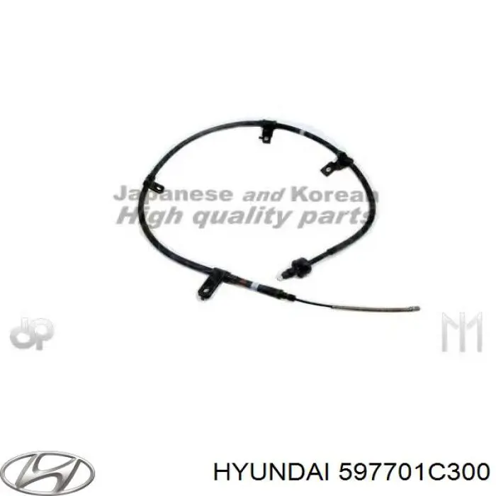 597701C300 Hyundai/Kia трос ручного гальма задній, правий