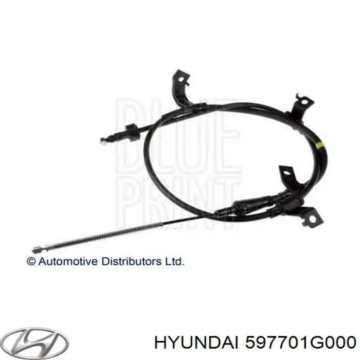 597701G000 Hyundai/Kia Трос ручного гальма задній, правий