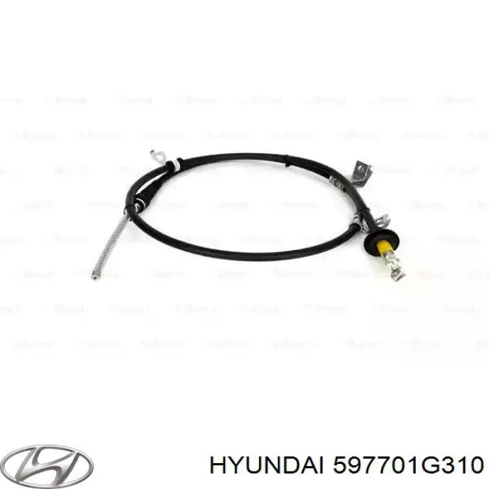 597701G310 Hyundai/Kia Трос ручного гальма задній, правий