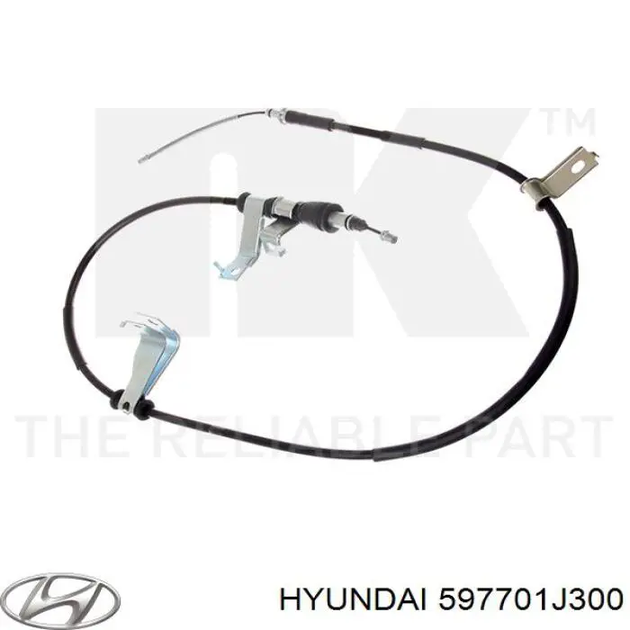 Трос стоянкового гальма задній правий Hyundai/Kia 597701J300 ціна, від 24.37 USD