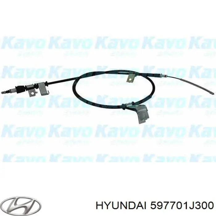 597701J300 Hyundai/Kia Трос ручного гальма задній, правий