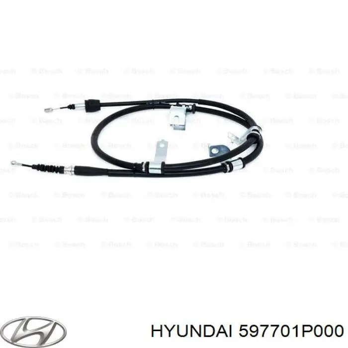 Трос стоянкового гальма задній правий Hyundai/Kia 597701P000 ціна, від 36.29 USD