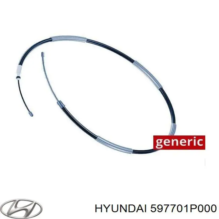 Купити 597701P000 Hyundai/Kia Трос ручного гальма задній, правий