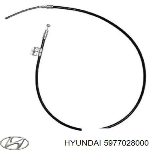 Трос ручного гальма задній, правий Hyundai Lantra 1 (Хендай Лантра)