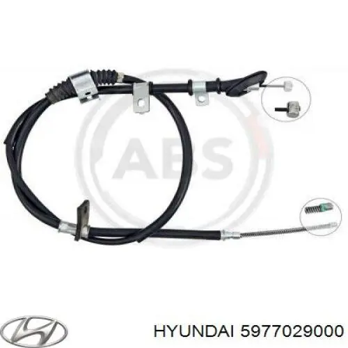 Трос ручника задній правий ABS K14198