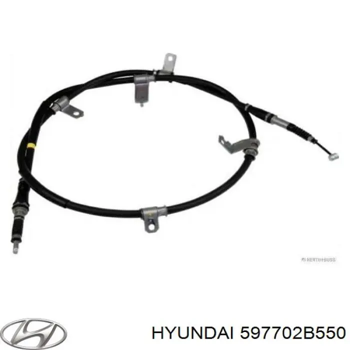 597702B550 Hyundai/Kia Трос ручного гальма задній, правий