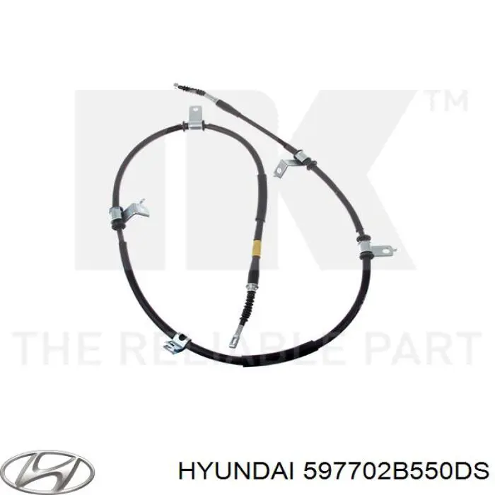 Купити 597702B550DS Hyundai/Kia Трос ручного гальма задній, правий