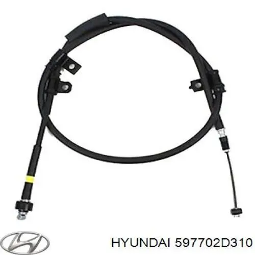 Трос ручного гальма задній, правий 597702D310 Hyundai/Kia