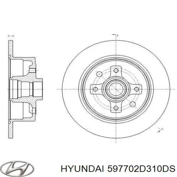 Трос стоянкового гальма задній правий Hyundai/Kia 597702D310DS ціна, від 15.22 USD