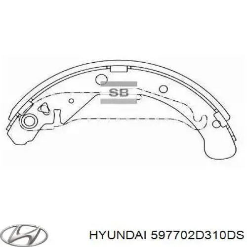 Купити 597702D310DS Hyundai/Kia Трос ручного гальма задній, правий