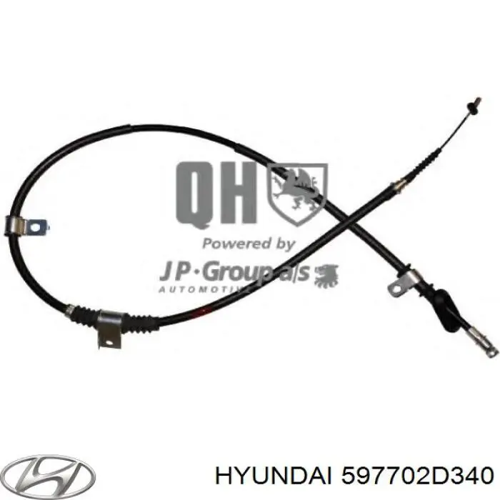 Купити 597702D340 KAP Трос ручного гальма задній, правий
