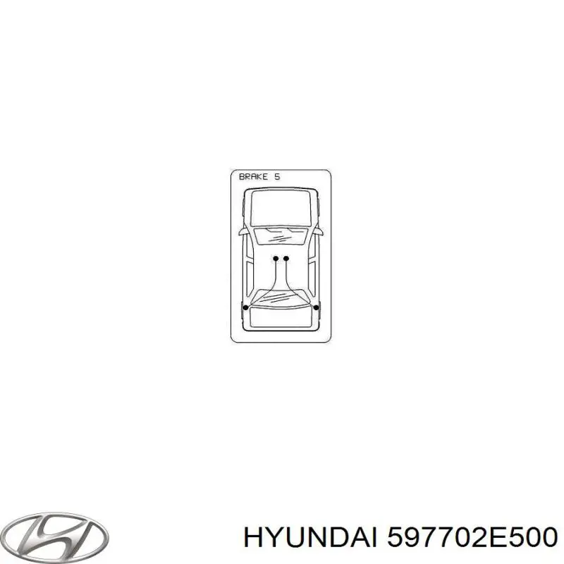 Купити 597702E500 Hyundai/Kia Трос ручного гальма задній, правий