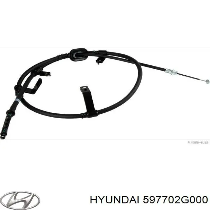 597702G000 Hyundai/Kia трос ручного гальма задній, правий