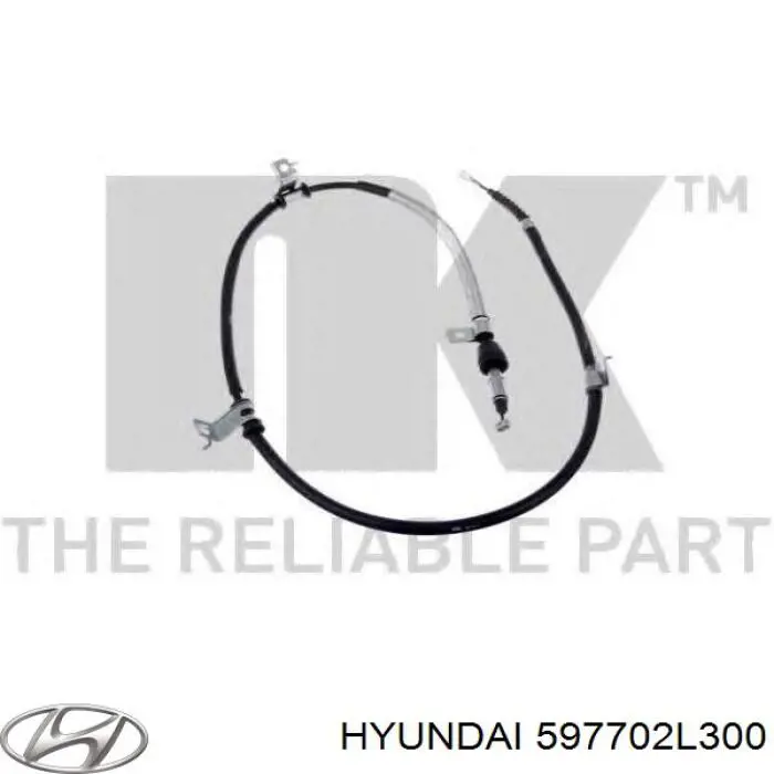 Трос стоянкового гальма задній правий Hyundai/Kia 597702L300 ціна, від 19.26 USD