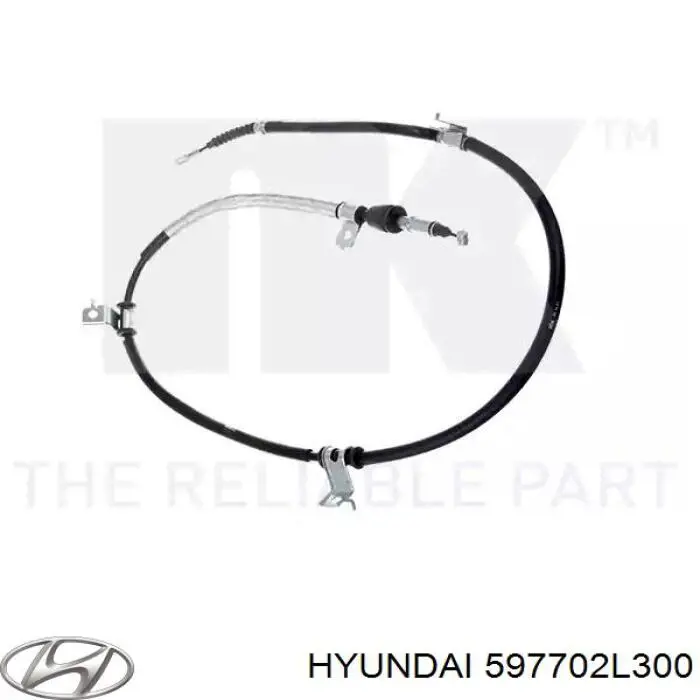 Купити 597702L300 Hyundai/Kia Трос ручного гальма задній, правий