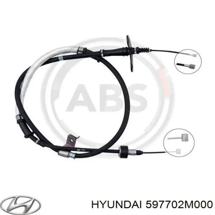 Трос стоянкового гальма задній правий Hyundai/Kia 597702M000 ціна, від 35.34 USD