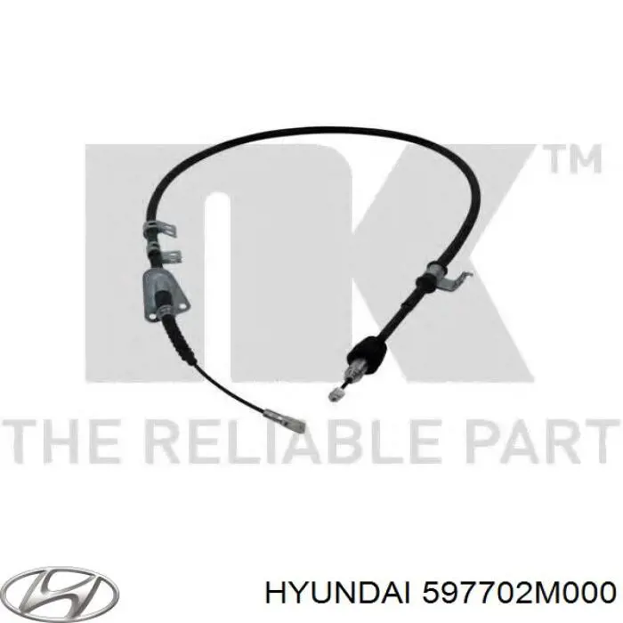 Трос ручного гальма задній, правий 597702M000 Hyundai/Kia