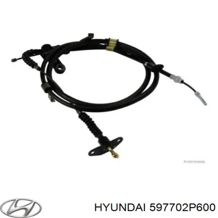 Трос стоянкового гальма задній правий Hyundai/Kia 597702P600 ціна, від 146.59 USD