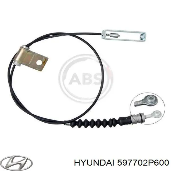 Купити 597702P600 Hyundai/Kia Трос ручного гальма задній, правий