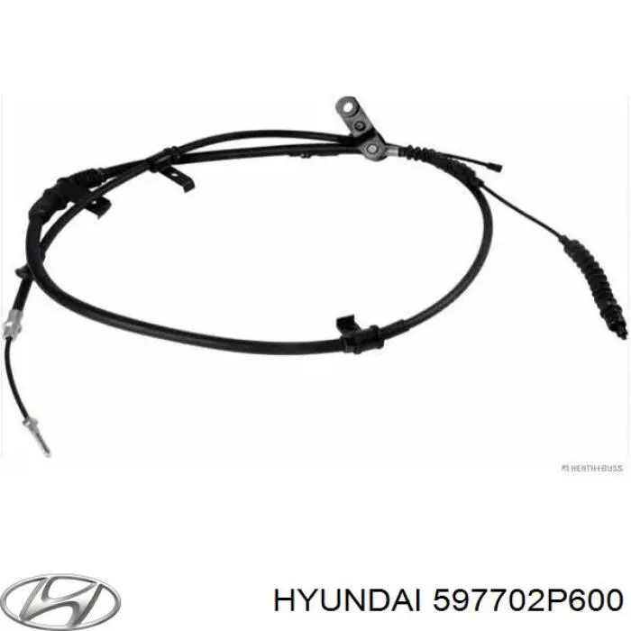 597702P600 Hyundai/Kia Трос ручного гальма задній, правий