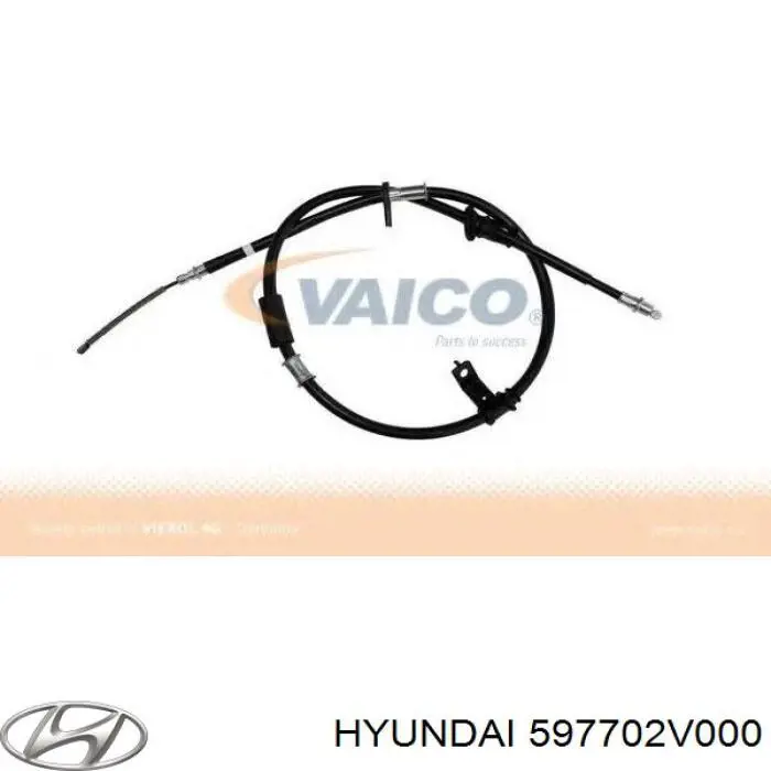 597702V000 Hyundai/Kia Трос ручного гальма задній, правий