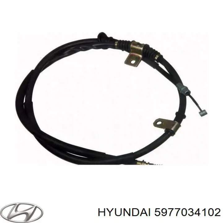 5977034102 Hyundai/Kia Трос ручного гальма задній, правий
