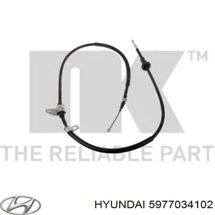 Трос стоянкового гальма задній правий Hyundai/Kia 5977034102 ціна, від 17.84 USD