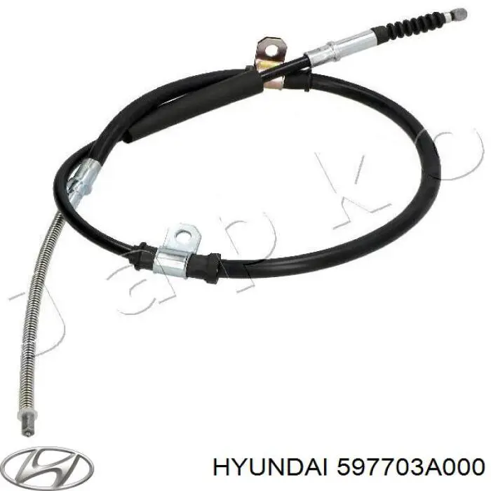 597703A000 Hyundai/Kia Трос ручного гальма задній, правий