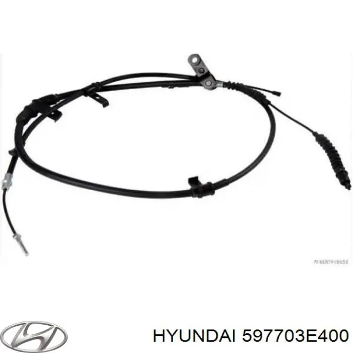 Купити 597703E400 Hyundai/Kia Трос ручного гальма задній, правий