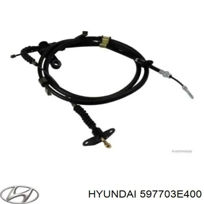 597703E400 Hyundai/Kia Трос ручного гальма задній, правий
