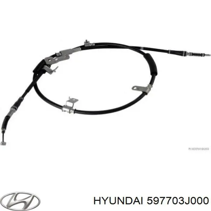 597703J000 Hyundai/Kia Трос ручного гальма задній, правий