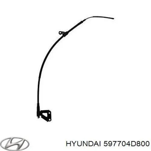 597704D800 Hyundai/Kia трос ручного гальма задній, правий