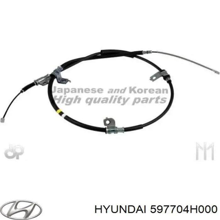 Купити 597704H000 Hyundai/Kia Трос ручного гальма задній, правий