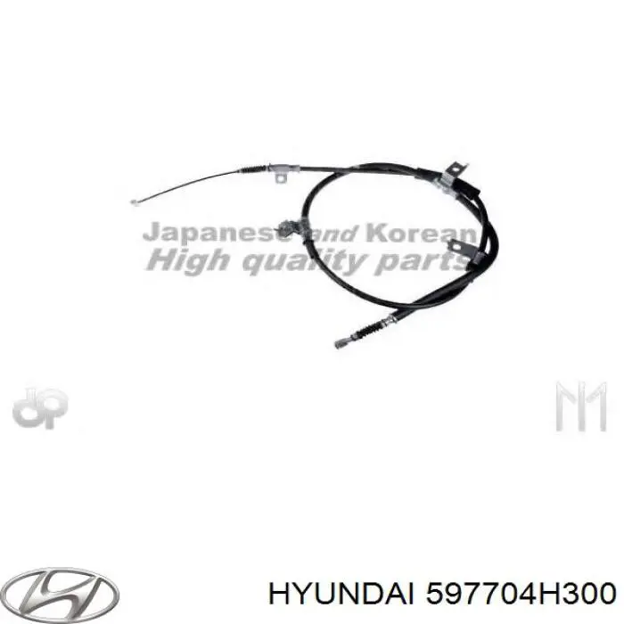 Купити 597704H300 Hyundai/Kia Трос ручного гальма задній, правий