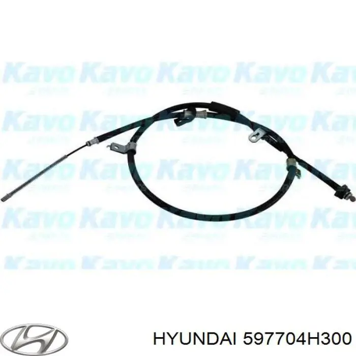 597704H300 Hyundai/Kia Трос ручного гальма задній, правий
