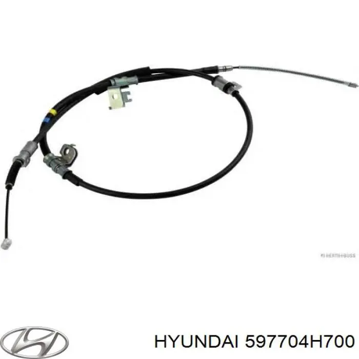 597704H700 Hyundai/Kia трос ручного гальма задній, правий