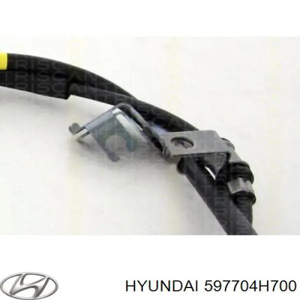 597704H700 Hyundai/Kia Трос ручного гальма задній, правий