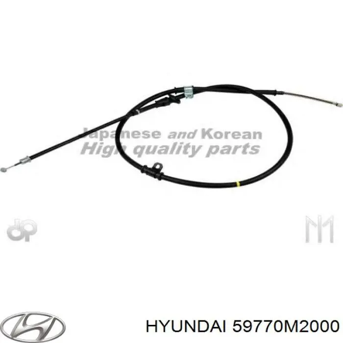 Трос ручного гальма задній, правий Hyundai Santamo (Хендай Сантамо)