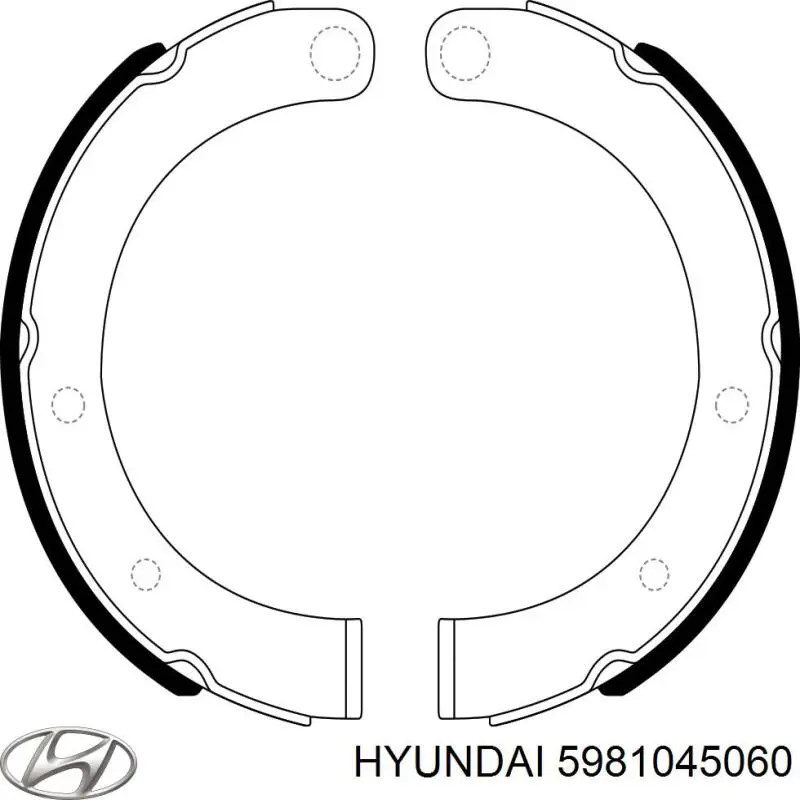 5981045060 Hyundai/Kia Гальмівні колодки ручника