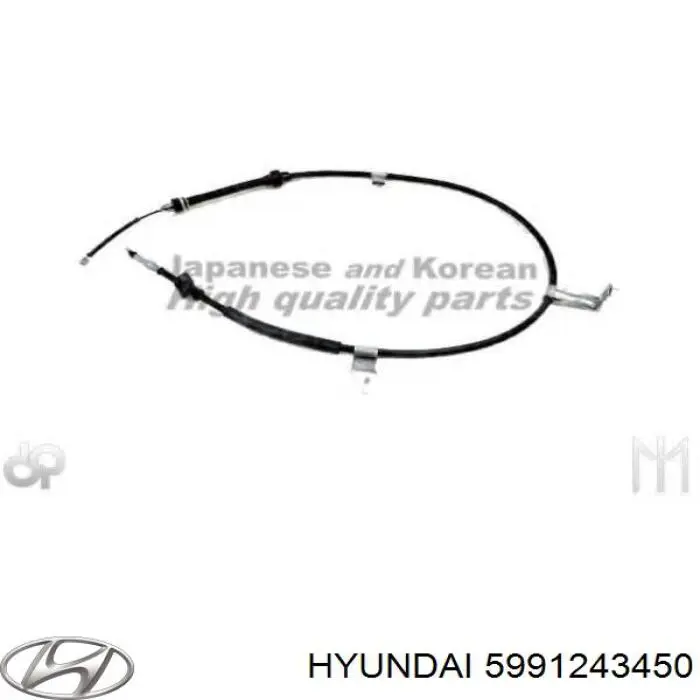 Купити 5991243450 Hyundai/Kia Трос ручного гальма задній, правий