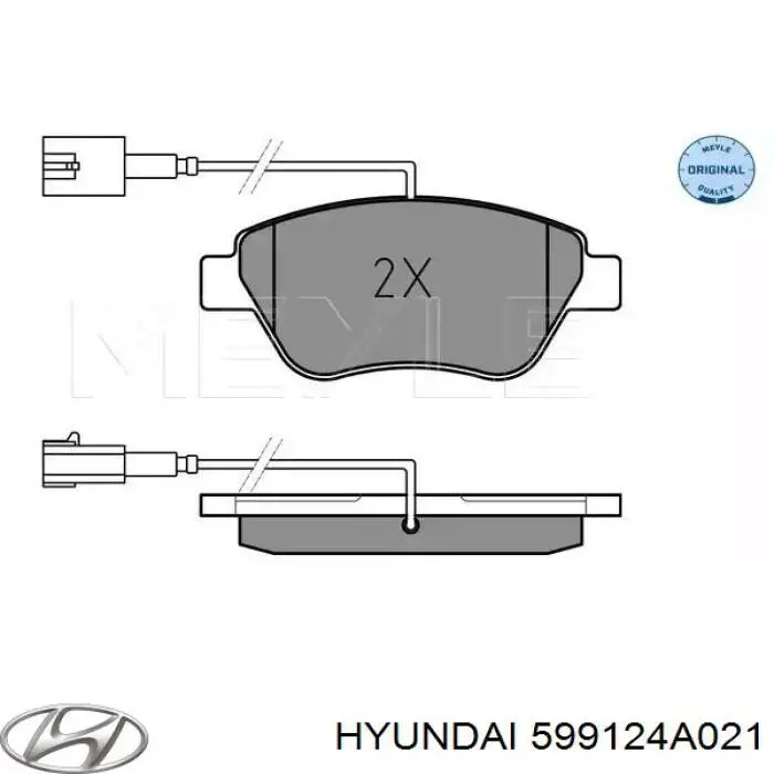 599124A021 Hyundai/Kia Трос ручника задній лівий